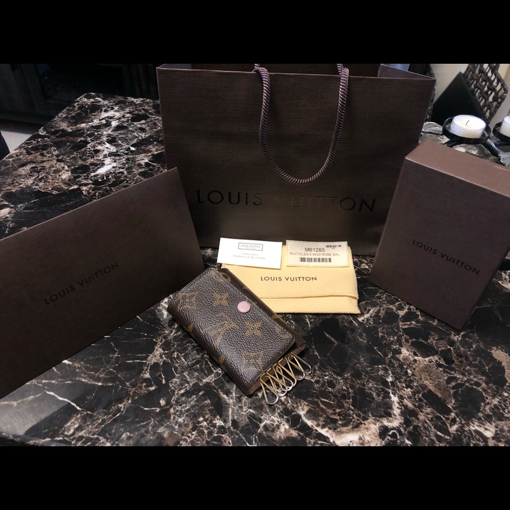 Louis Vuitton 6 Key Holder Monogram Rose Ballerine